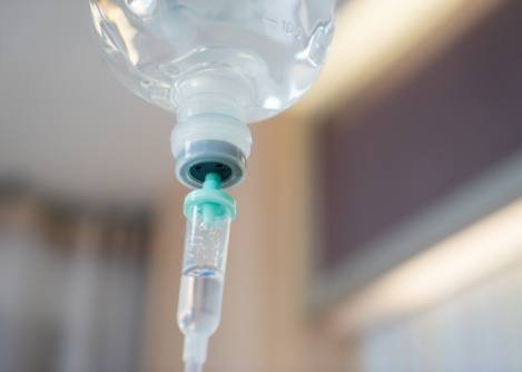 Close up of I V drip