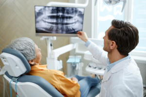 a patient attending a dental consultation