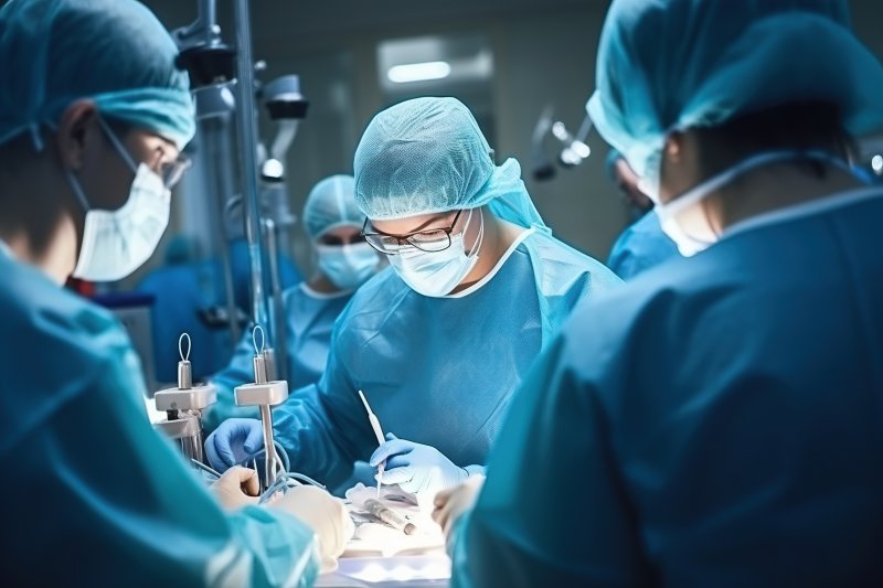 a patient undergoing dental implant surgery