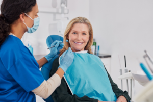 a person chatting with their oral surgeon